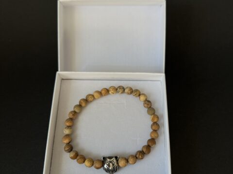 Bransoletka z Picture Jasper z Niedźwiedziem
