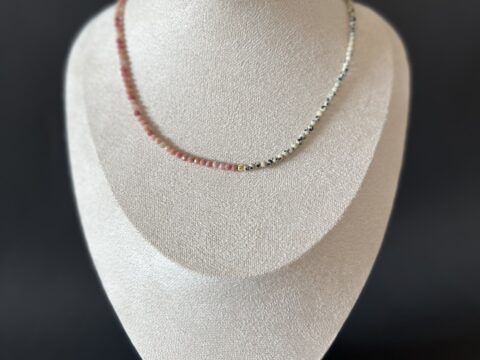 Choker Jaspis z Rodonitem